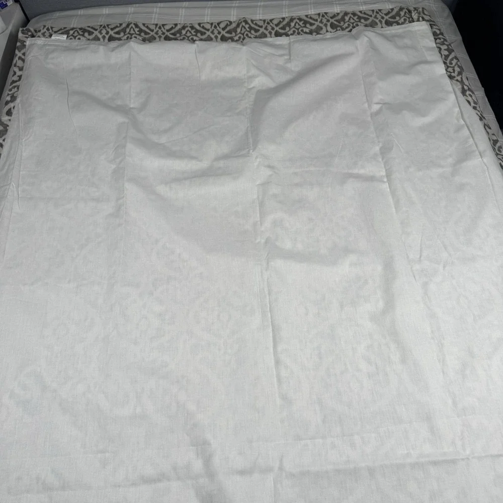 Pottery Barn INGRID DRAPE (1) 3-in-1 Pole Top GRAY IKAT 50x96